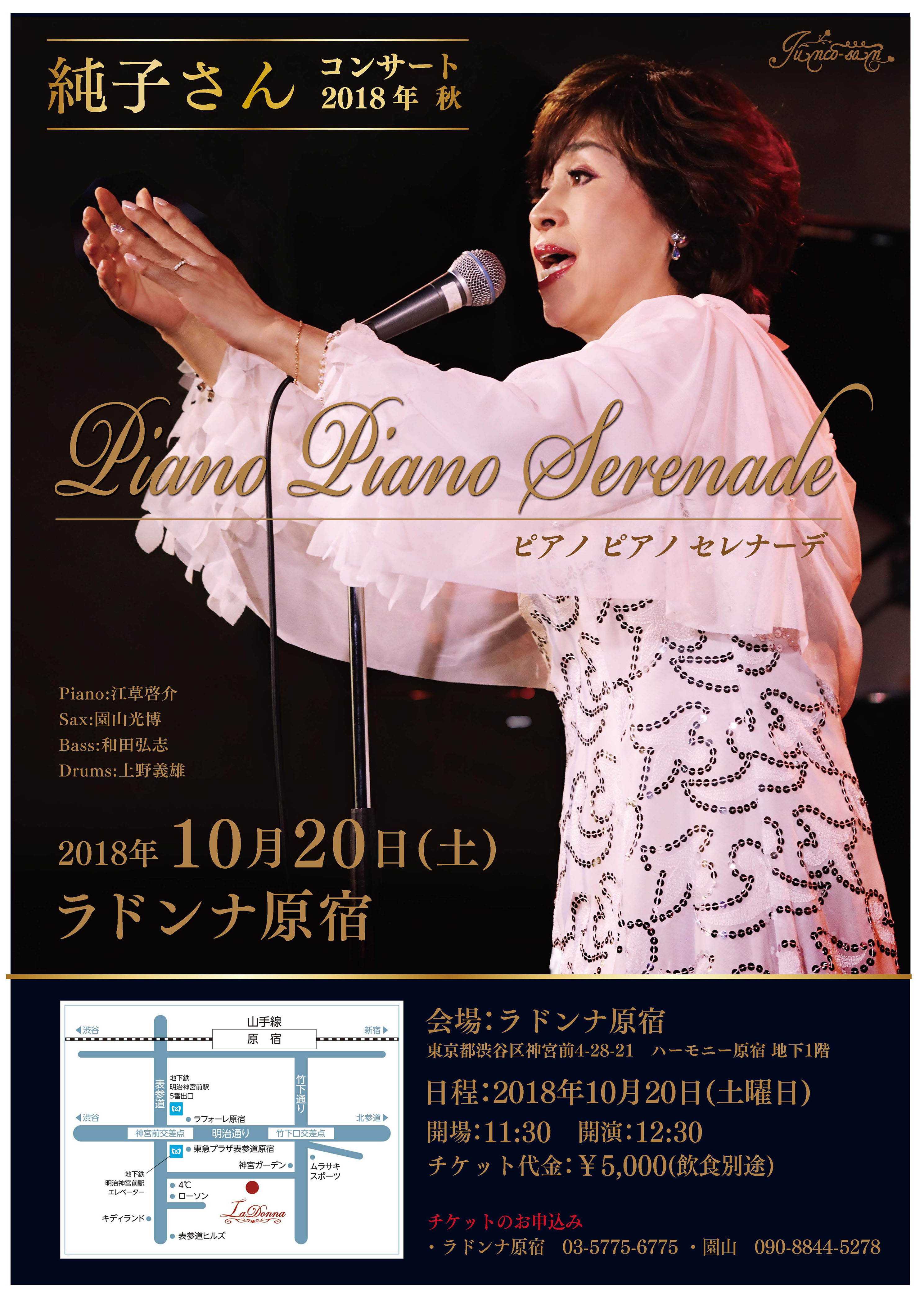 純子さん コンサート2018年 秋  ～ Piano Piano Serenade ～